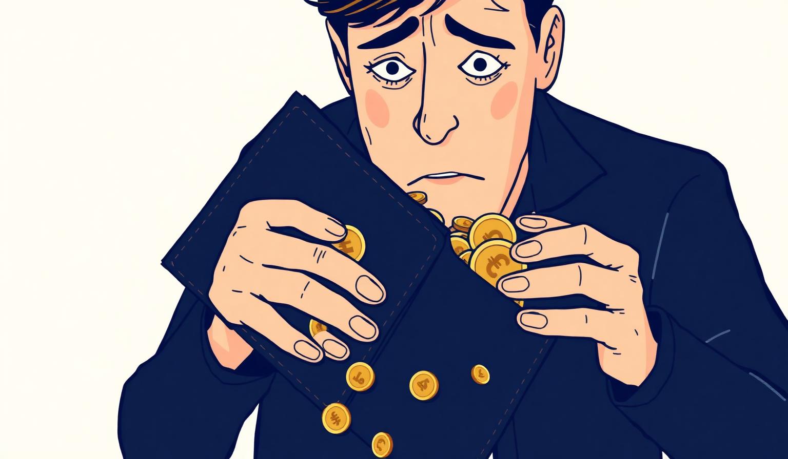 Personne perdant son argent bêtement